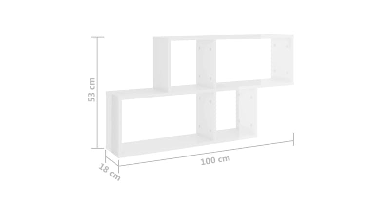 NNEVL Wall Shelves 100 x 18 x 53cm - Gloss White