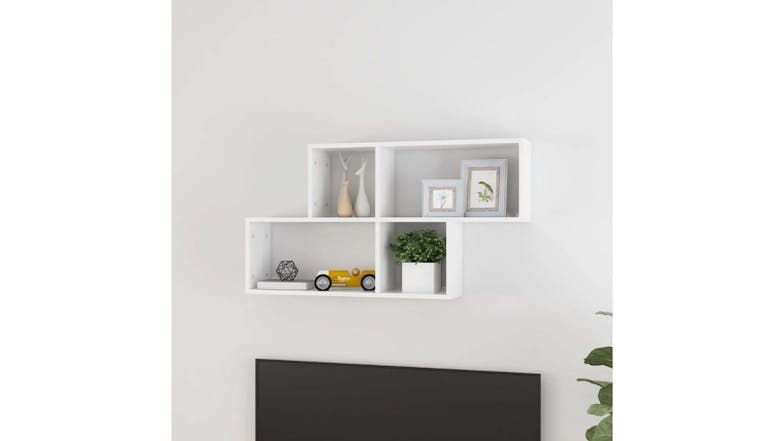 NNEVL Wall Shelves 100 x 18 x 53cm - Gloss White