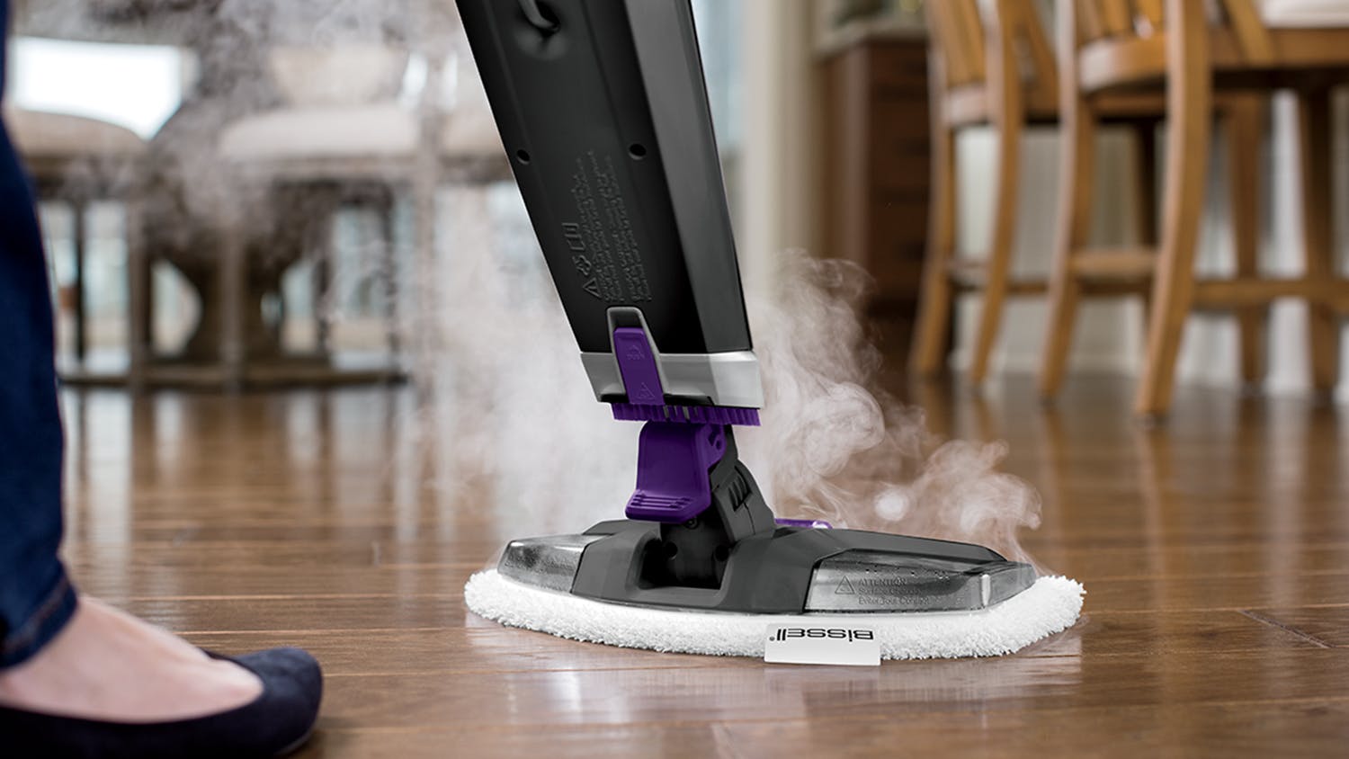Bissell PowerFresh Sanitise Professional Steam Mop - Grey/Purple