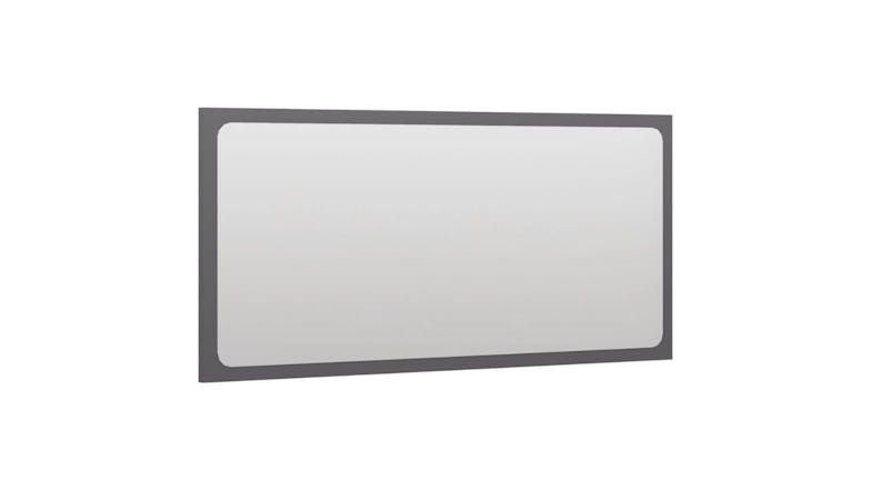 NNEVL Bathroom Mirror 80x1.5x37cm Gloss Grey