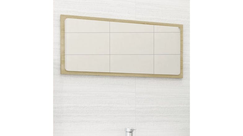 NNEVL Bathroom Mirror 80x1.5x37cm Sonoma Oak