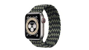 Equipo Braided Solo Loop Replacement Watch Straps for Apple Watch 38mm - Black/Green