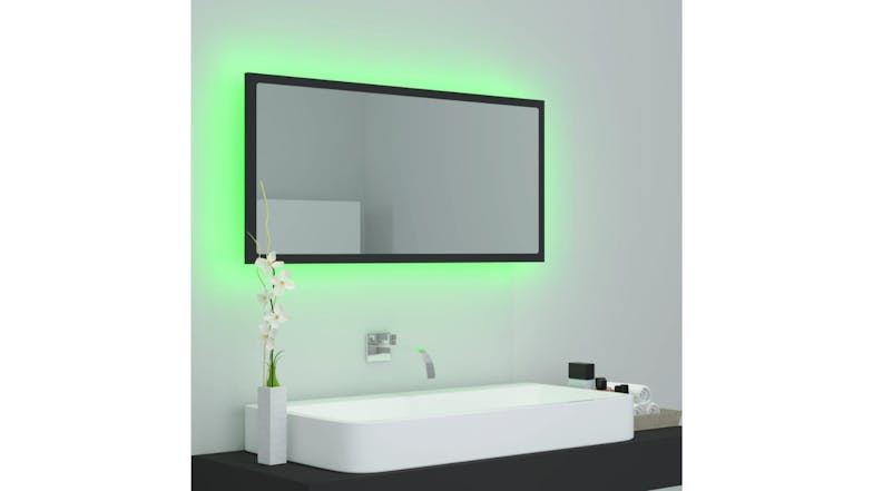 NNEVL LED Backlit Bathroom Mirror 90 x 8.5 x 37cm - Grey
