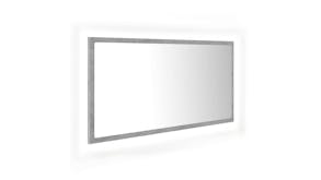 NNEVL LED Backlit Bathroom Mirror 90 x 8.5 x 37cm - Concrete Grey