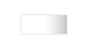 NNEVL LED Backlit Bathroom Mirror 90 x 8.5 x 37cm - Gloss White