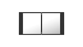 NNEVL LED Backlit Bathroom Mirror Cabinet 90 x 12 x 45cm - Grey