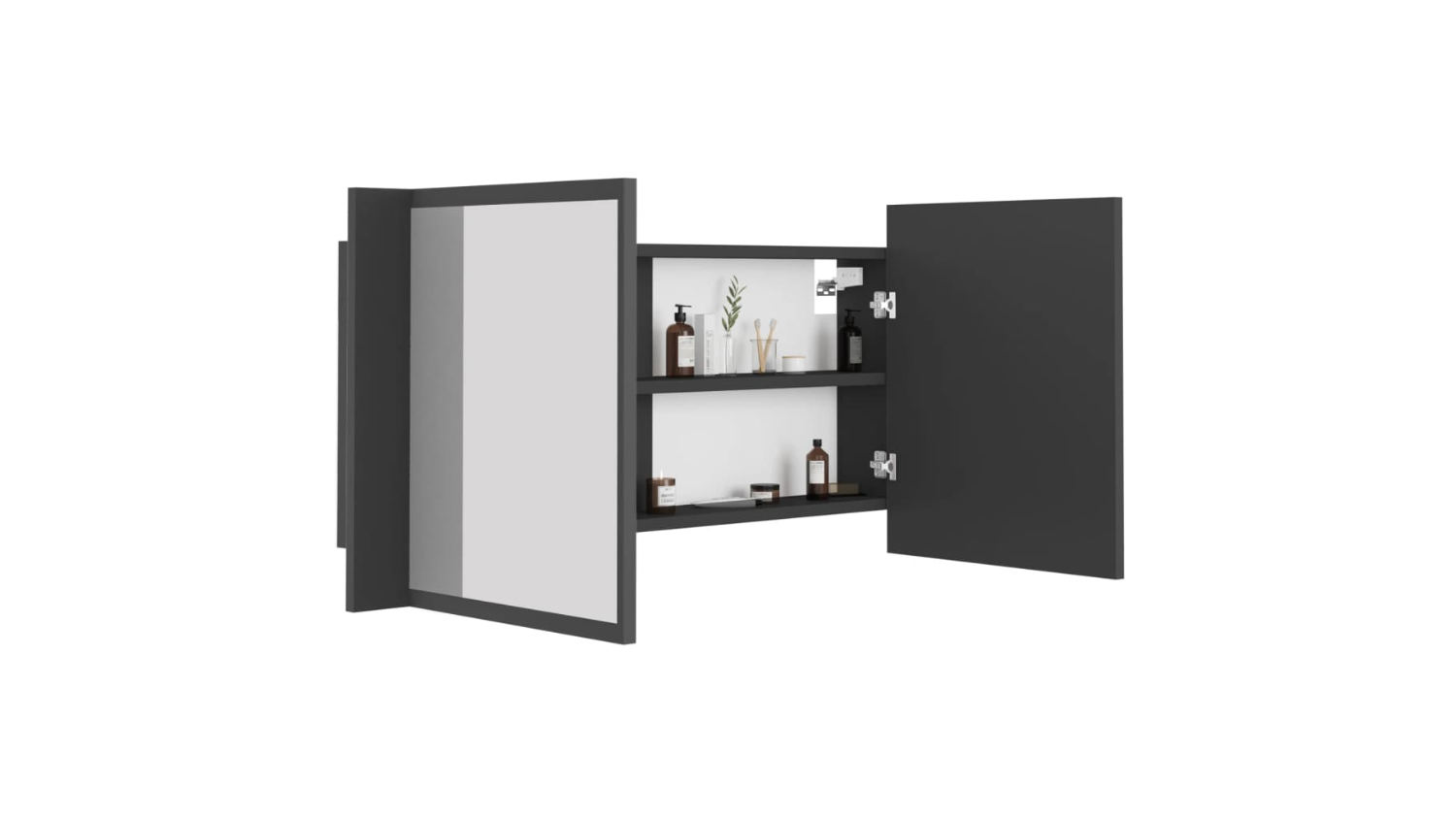 NNEVL LED Backlit Bathroom Mirror 90 x 12 x 45cm Grey