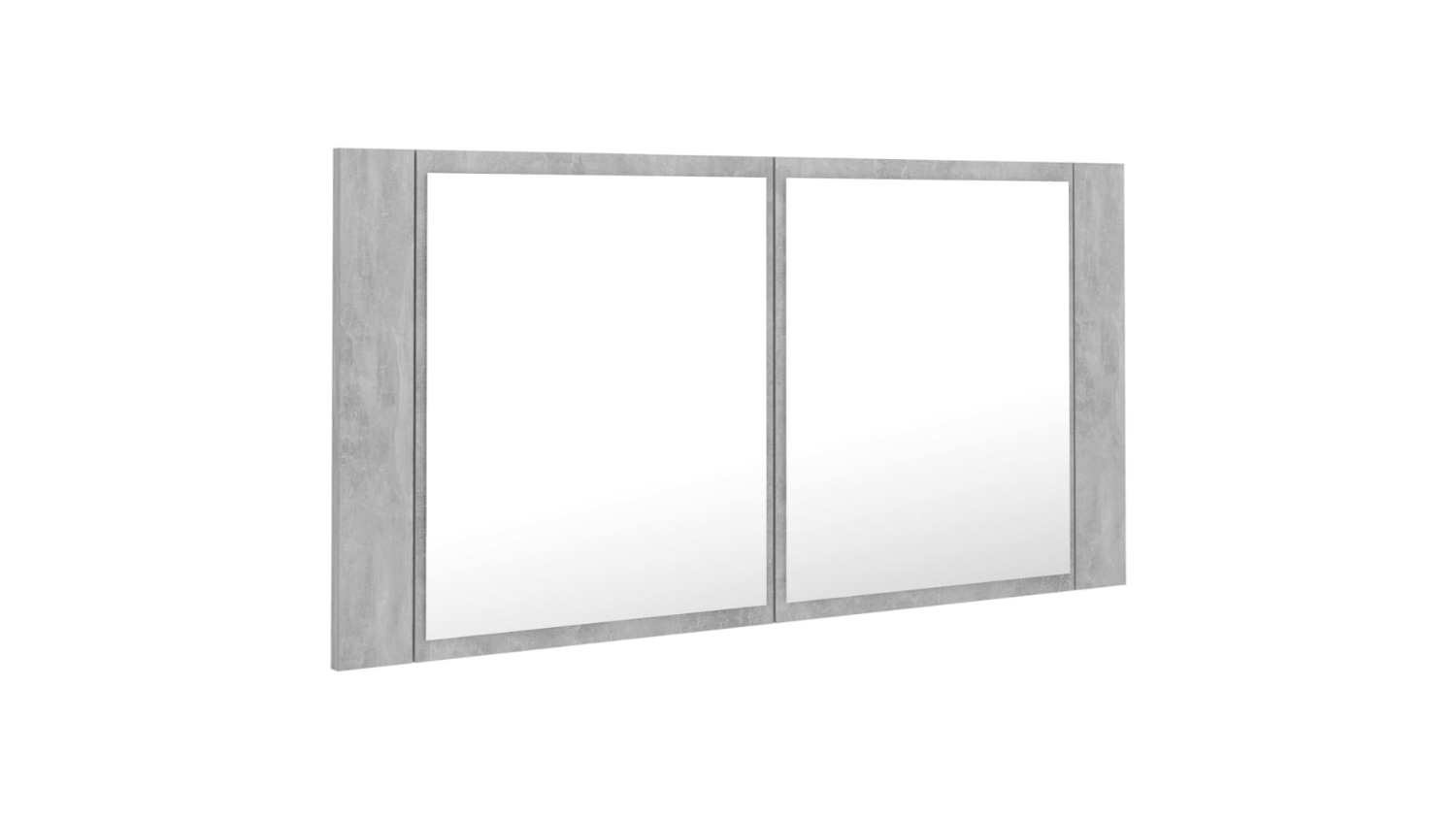 NNEVL LED Backlit Bathroom Mirror 90 x 12 x 45cm Concrete