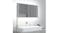 NNEVL LED Backlit Bathroom Mirror Cabinet 90 x 12 x 45cm - Concrete Grey