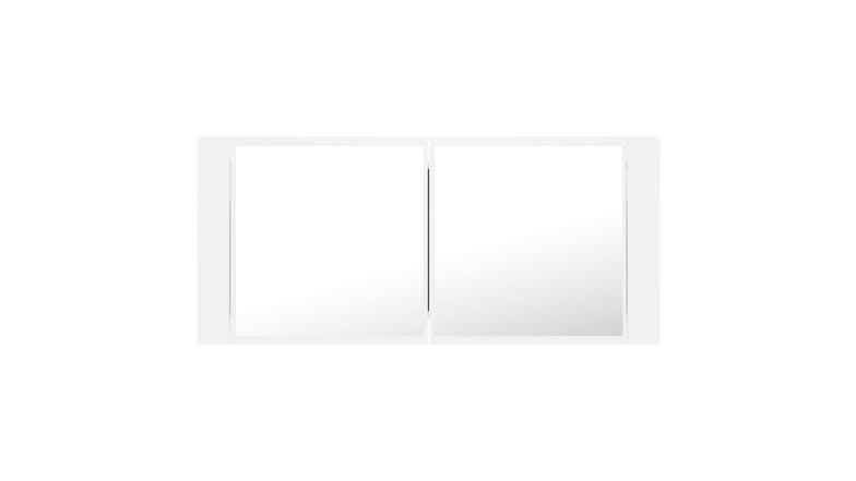 NNEVL LED Backlit Bathroom Mirror Cabinet 100 x 12 x 45cm - White