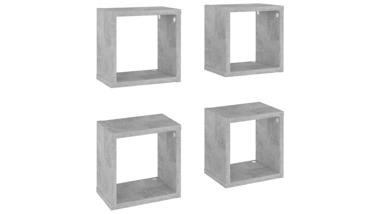 NNEVL Wall Shelves Floating Cube 4pcs. 22 x 15 x 22cm - Concrete Grey