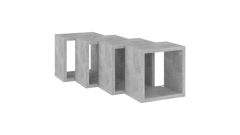 NNEVL Wall Shelves Floating Cube 4pcs. 22 x 15 x 22cm - Concrete Grey