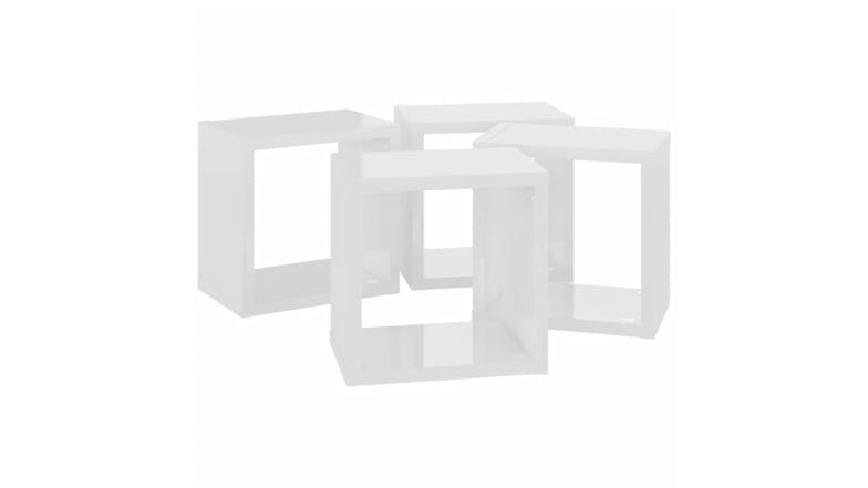NNEVL Wall Shelves Floating Cube 4pcs. 22 x 15 x 22cm - Black