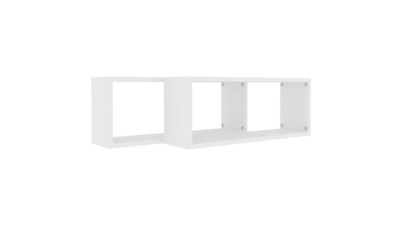 NNEVL Wall Shelves Floating Rectangle 2pcs. 60 x 15 x 33cm - White