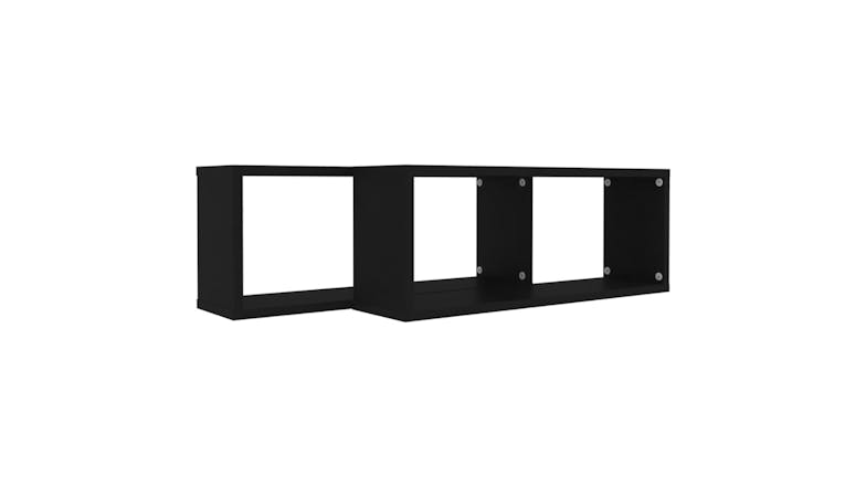 NNEVL Wall Shelves Floating Rectangle 2pcs. 60 x 15 x 33cm - Black