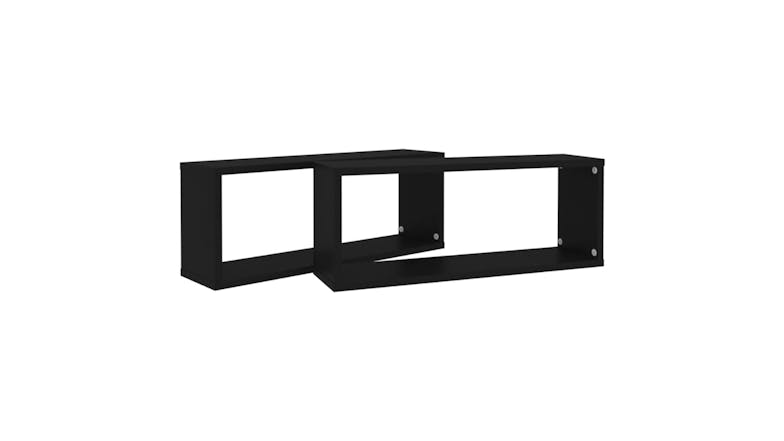 NNEVL Wall Shelves Floating Rectangle 2pcs. 60 x 15 x 33cm - Black