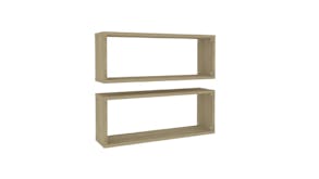 NNEVL Wall Shelves Floating Rectangle 2pcs. 60 x 15 x 33cm - Sonoma Oak