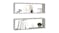 NNEVL Wall Shelves Floating Rectangle 2pcs. 80 x 15 x 26.5cm - Concrete Grey
