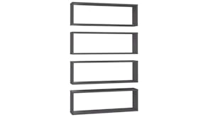 NNEVL Wall Shelves Floating Rectangle 4pcs. 80 x 15 x 26.5 - Grey