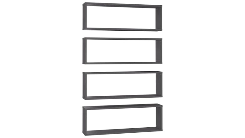 NNEVL Wall Shelves Floating Rectangle 4pcs. 80 x 15 x 26.5 - Grey