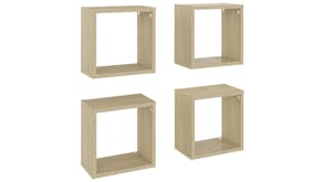 NNEVL Wall Shelves Floating Cube 4pcs. 26 x 15 x 26cm - Sonoma Oak