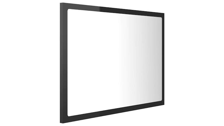 NNEVL LED Backlit Bathroom Mirror 60 x 8.5 x 37cm - Gloss Black