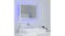 NNEVL LED Backlit Bathroom Mirror 60 x 8.5 x 37cm - Gloss White
