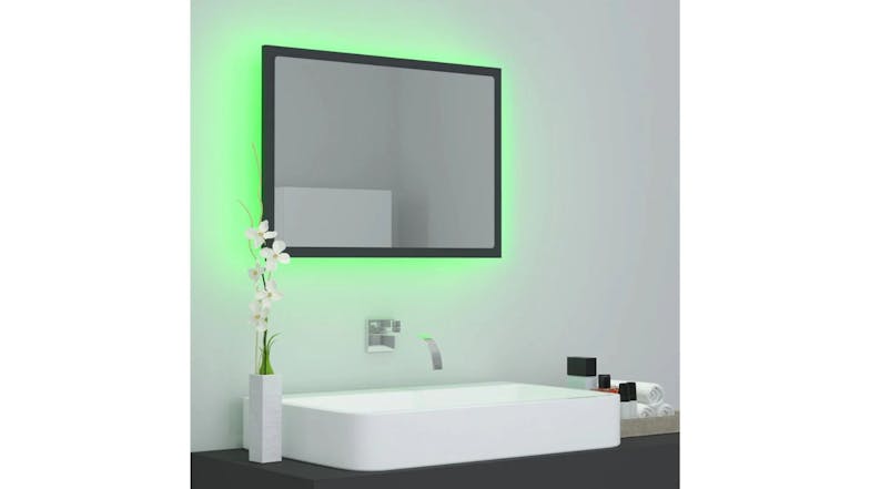 NNEVL LED Backlit Bathroom Mirror 60 x 8.5 x 37cm - Grey