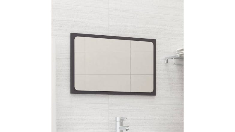 NNEVL Bathroom Mirror 60x1.5x37cm Gloss Grey