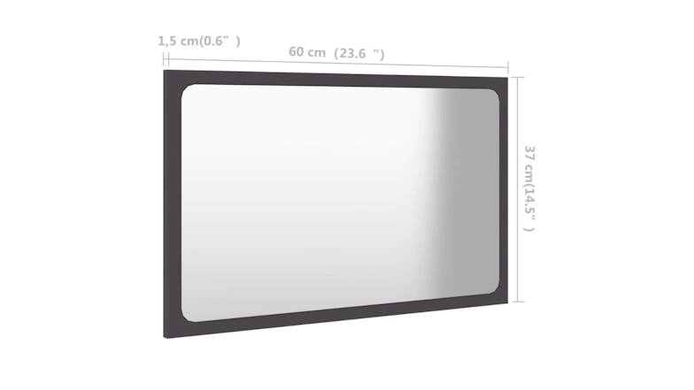 NNEVL Bathroom Mirror 60x1.5x37cm Grey