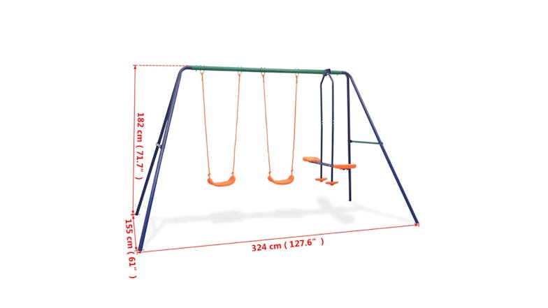 NNEVL Swing Set 4 Seats - Orange