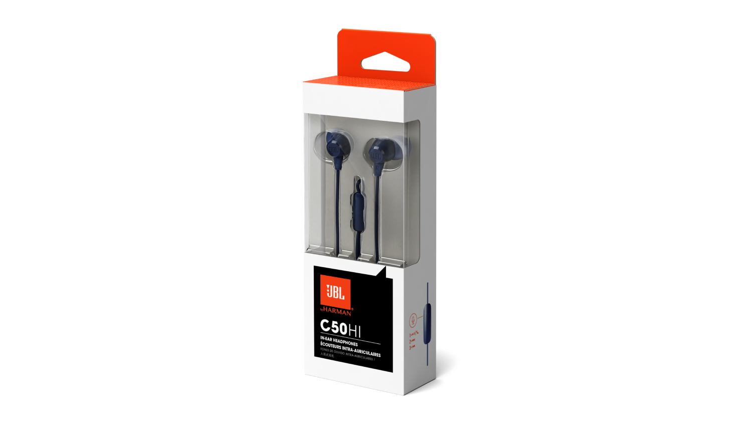 JBL C50HI Wired In-Ear Headphones - Blue