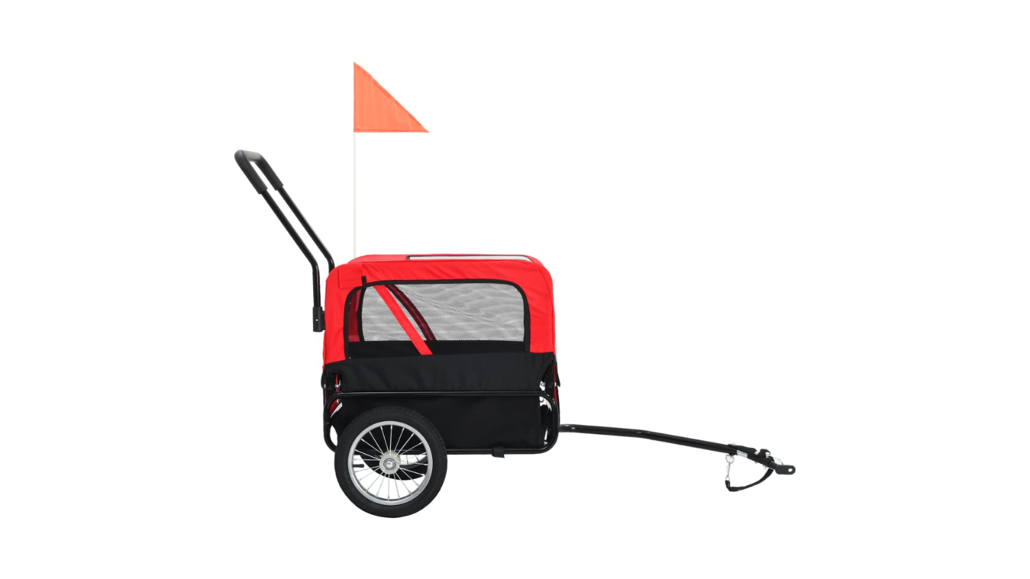 NNEVL 2In1 Pet Bike Trailer/Pet Jogging Stroller Red/Black Harvey