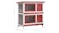 NNEVL Outdoor Rabbit Hutch 4 Door 90cm - Red Wood