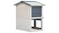 NNEVL Outdoor Rabbit Hutch 3 Door 90cm - Grey Wood