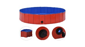 NNEVL Foldable Dog Swimming Pool 160 x 30cm - Red