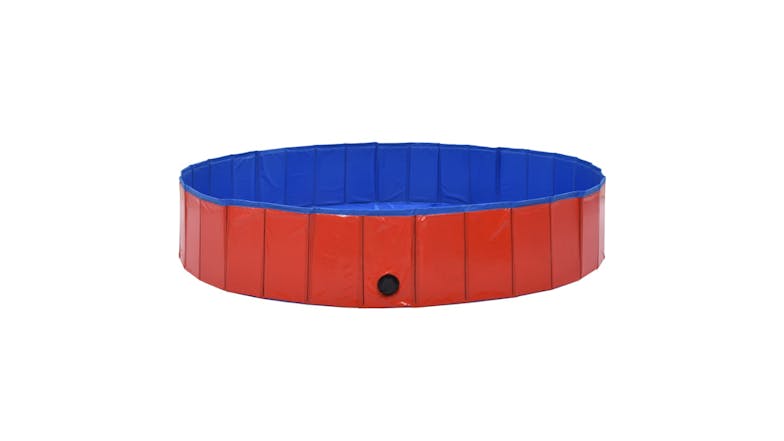 NNEVL Foldable Dog Swimming Pool 160 x 30cm - Red