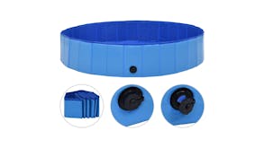 NNEVL Foldable Dog Swimming Pool 160 x 30cm - Blue