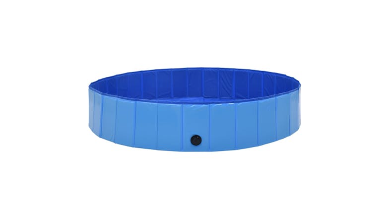 NNEVL Foldable Dog Swimming Pool 160 x 30cm - Blue