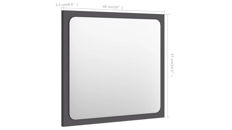 NNEVL Bathroom Mirror 40x1.5x37cm Grey