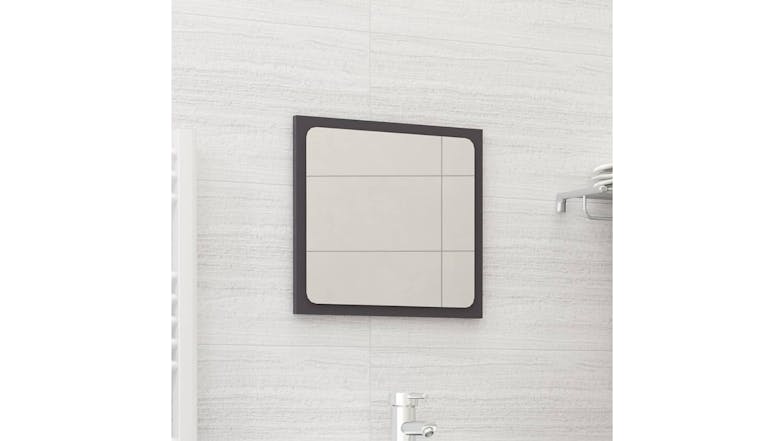 NNEVL Bathroom Mirror 40x1.5x37cm Gloss Grey