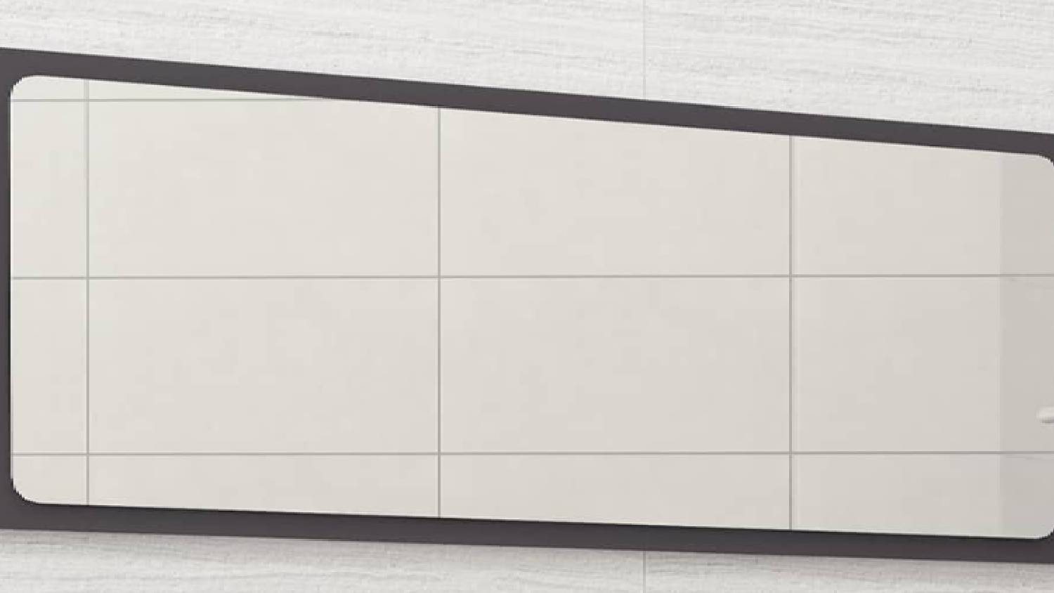 NNEVL Bathroom Mirror 100 x 1.5 x 37cm - Grey