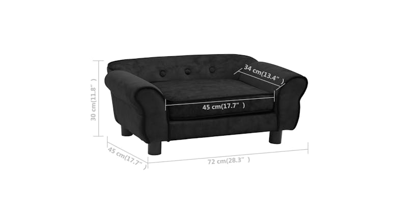 NNEVL Dog Sofa 72 x 45 x 30cm - Black