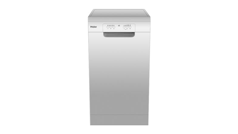 Haier 10 Place Setting 5 Program Slim Freestanding Dishwasher - Silver (HDW10F1S1)