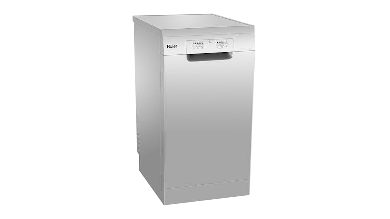 Haier 10 Place Setting 5 Program Slim Freestanding Dishwasher - Silver (HDW10F1S1)