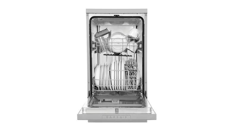 Haier 10 Place Setting 5 Program Slim Freestanding Dishwasher - Silver (HDW10F1S1)