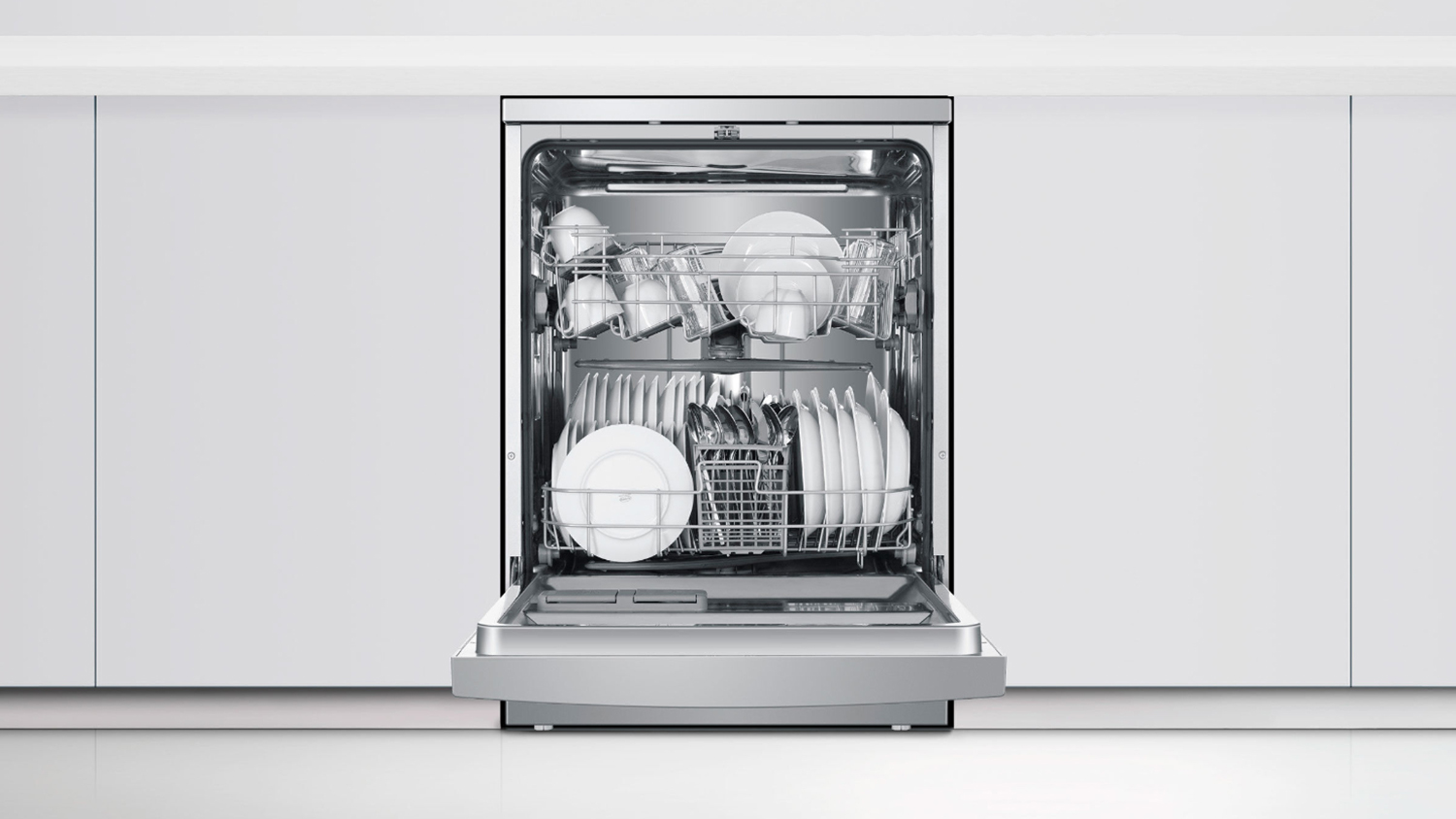 Haier 13 Place Setting Freestanding 60cm Dishwasher Silver (HDW13V1S1