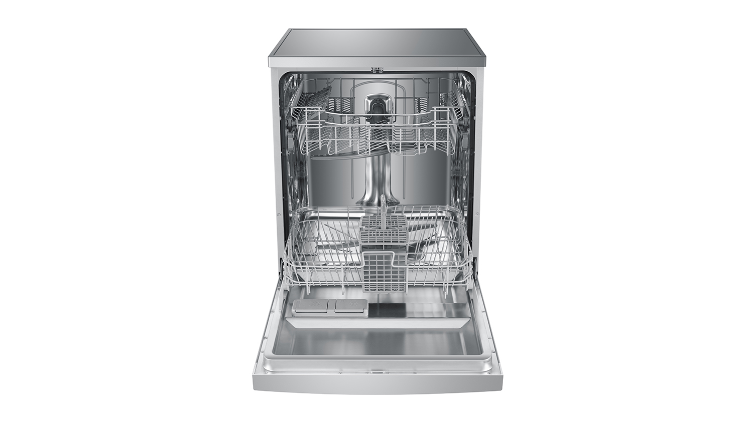 Haier 13 Place Setting 6 Program Freestanding Dishwasher Silver