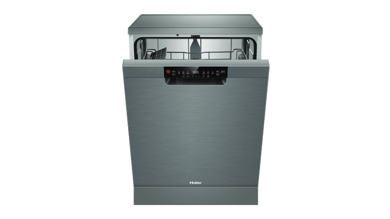 Haier 15 Place Setting 6 Program Freestanding Dishwasher - Satina (HDW15F2S1)