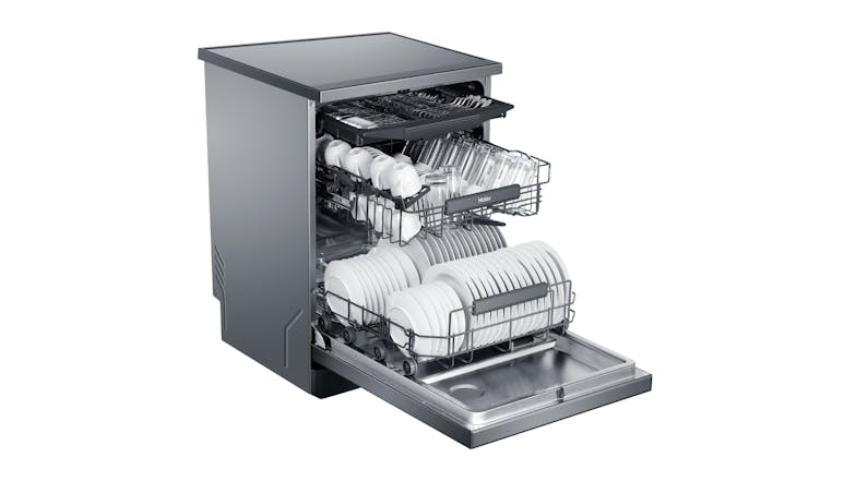 Haier 15 Place Setting 8 Program Freestanding Dishwasher - Satina (HDW15F3S1)